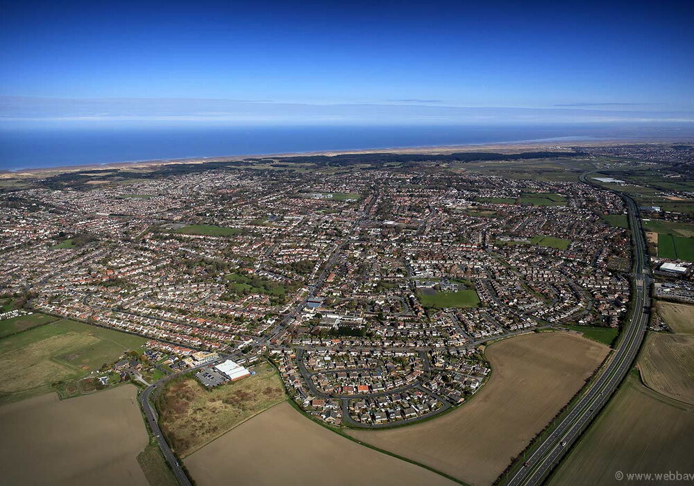 Aerial photo of Formby