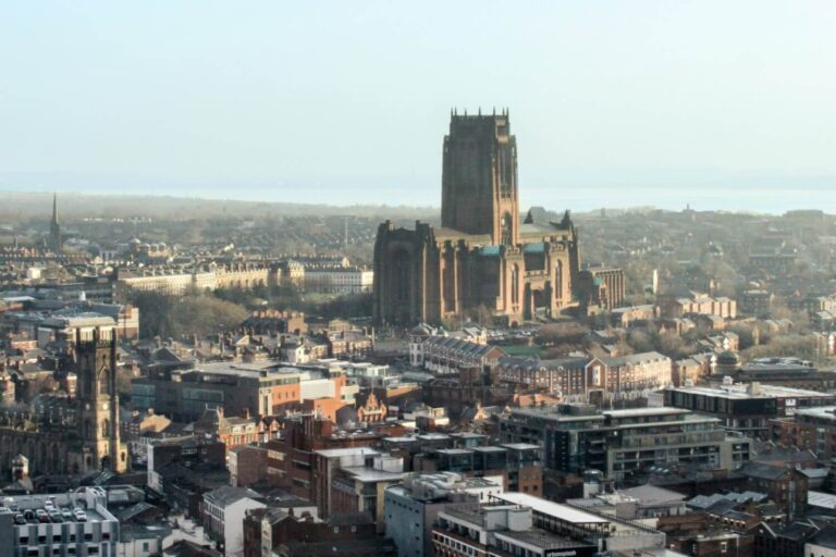 Birdseye view of Liverpool
