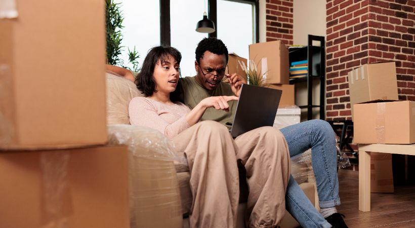 Couple moved into their new rental property