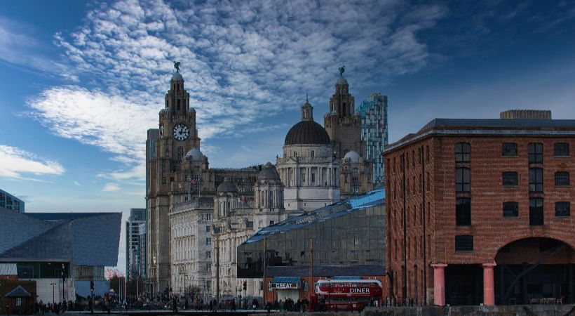 View of Liverpool's historic buildings