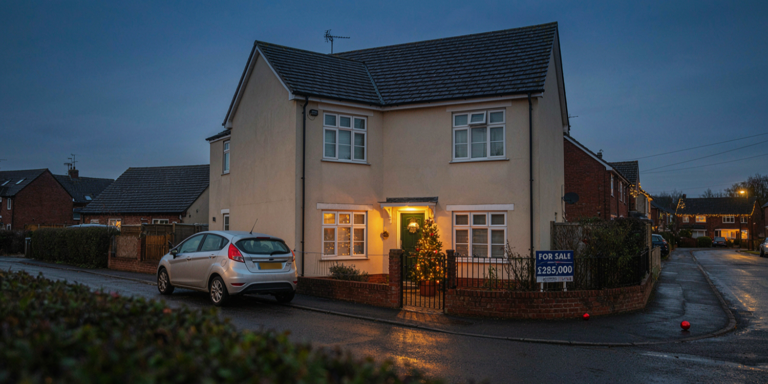 House for sale at Christmas
